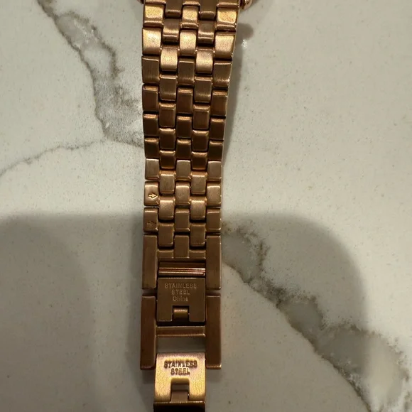 Ecclissi Round Rose Gold Stainless Steel Mother of Pearl Women's Watch - Picture 10 of 16